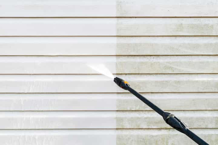 Residential exterior power washing in Seattle, WA: Before and after transformation.